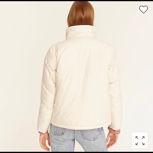 NWT J. Crew Sherpa-lined puffer with Prima Loft. - Picture 6 of 12